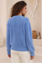 Load image into Gallery viewer, Estell Fluffy Cardigan Blue