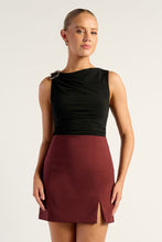 Load image into Gallery viewer, Helene Buckle Detail Jersey Top Black