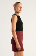 Load image into Gallery viewer, Helene Buckle Detail Jersey Top Black