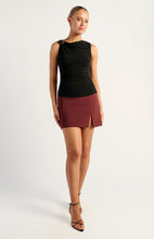 Load image into Gallery viewer, Helene Buckle Detail Jersey Top Black