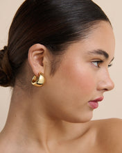 Load image into Gallery viewer, Dome Huggie 18K Gold Plated Earrings