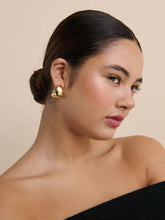Load image into Gallery viewer, Dome Huggie 18K Gold Plated Earrings