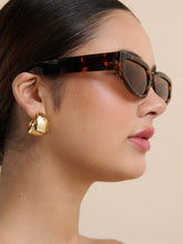 Load image into Gallery viewer, Dome Huggie 18K Gold Plated Earrings