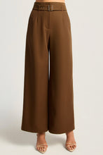 Load image into Gallery viewer, Skylar Gold Buckle Pants Dark Brown
