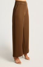 Load image into Gallery viewer, Skylar Gold Buckle Pants Dark Brown