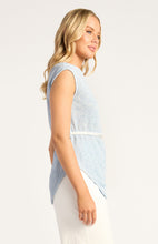 Load image into Gallery viewer, Calla Top With Robe Belt Blue