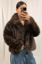 Load image into Gallery viewer, Victa Faux Fur Jacket Brown