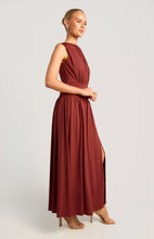 Load image into Gallery viewer, Cleo Ruched Jersey Dress Amber