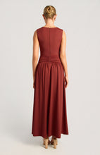 Load image into Gallery viewer, Cleo Ruched Jersey Dress Amber