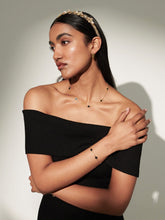 Load image into Gallery viewer, Clover 18K Gold Plated Bracelet in Black