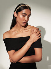 Load image into Gallery viewer, Clover 18K Gold Plated Bracelet in Black