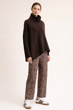 Load image into Gallery viewer, Abree Wool Blend Turle Neck Jumper Chocolate
