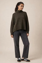 Load image into Gallery viewer, Abree Wool Blend Turle Neck Jumper Dark Olive