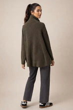 Load image into Gallery viewer, Abree Wool Blend Turle Neck Jumper Dark Olive