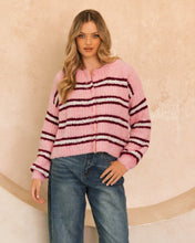 Load image into Gallery viewer, Rosewood Stripe Knit Cardi | Ebby And I