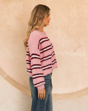 Load image into Gallery viewer, Rosewood Stripe Knit Cardi | Ebby And I
