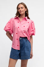 Load image into Gallery viewer, Amore Heart Cotton Shirt Pink