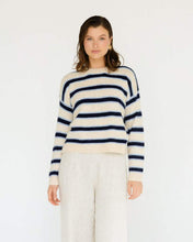 Load image into Gallery viewer, Tiva Knit Jumper Blue Cream Stripe | White Closet