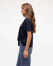 Load image into Gallery viewer, Easy Tuck Tee Navy Label Of Love