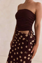 Load image into Gallery viewer, Tegan Polka Dot Dress Brown