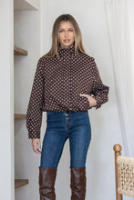 Load image into Gallery viewer, Alex Spray Jacket Brown Polka Dot