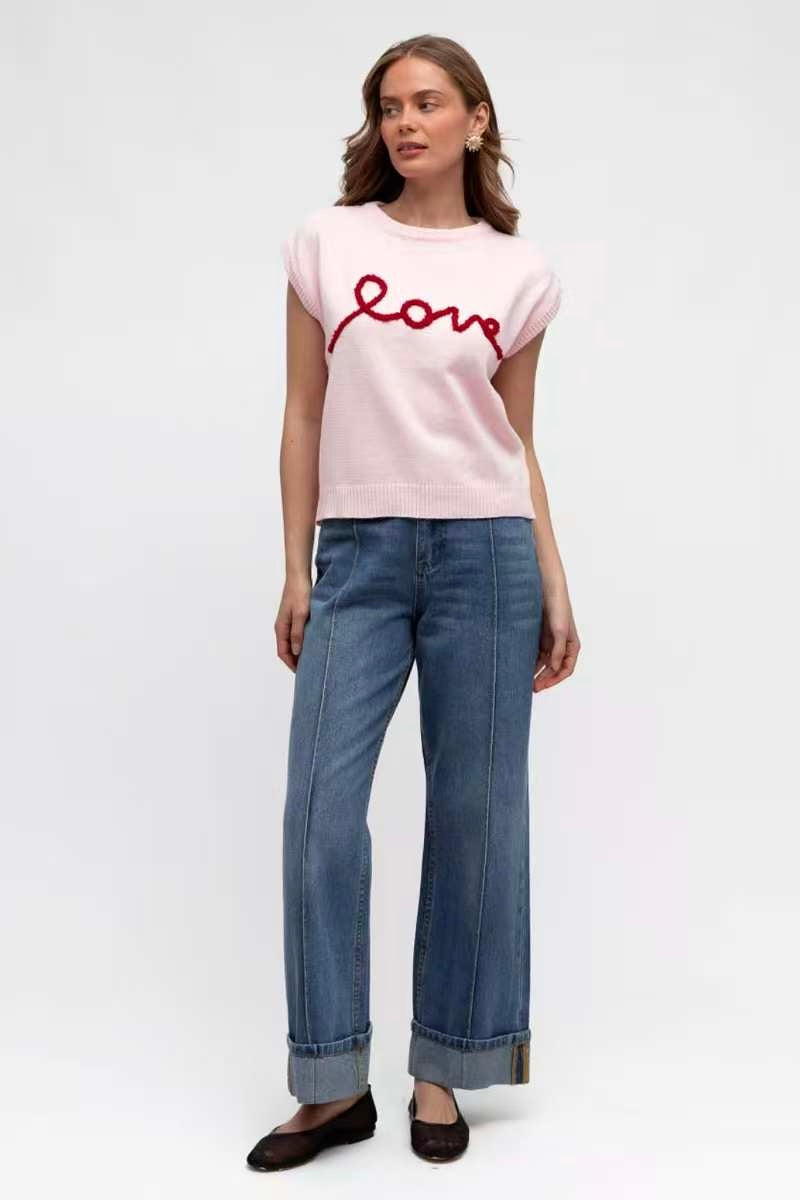 Love Knit Top Pink