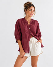 Load image into Gallery viewer, Worthier Carter Linen Shirt Rosewood
