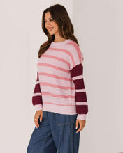 Load image into Gallery viewer, Harlee Stripe Knit Jumper Pink
