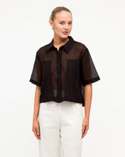 Load image into Gallery viewer, Patch Detail Shirt Black | White Closet
