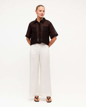 Load image into Gallery viewer, Patch Detail Shirt Black | White Closet
