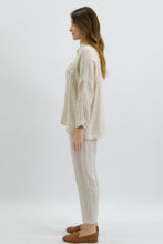 Load image into Gallery viewer, Lumina Sequin Linen Shirt Beige | Worthier
