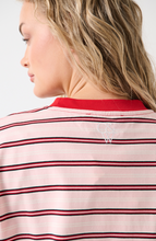 Load image into Gallery viewer, Felix Long Sleeve- Red Pink Stripe | Cartel &amp; Willow
