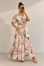 Load image into Gallery viewer, Rylan Beige Floral Maxi Dress
