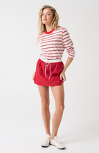 Load image into Gallery viewer, Felix Long Sleeve- Red Pink Stripe | Cartel &amp; Willow
