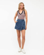 Load image into Gallery viewer, Noelle Knit Top Pink Navy Stripe
