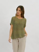 Load image into Gallery viewer, Amelie Knit Top Olive | Worthier
