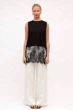 Load image into Gallery viewer, Joseph Lace Trim Top Black | White Closet
