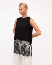 Load image into Gallery viewer, Joseph Lace Trim Top Black | White Closet

