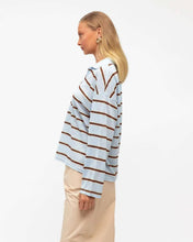 Load image into Gallery viewer, Romie Polo Blue Chocolate Stripe |Paper Heart
