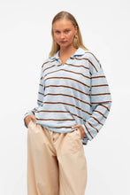Load image into Gallery viewer, Romie Polo Blue Chocolate Stripe |Paper Heart
