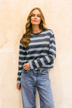 Load image into Gallery viewer, Nika Long Sleeve Tee Blue Stripe
