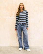 Load image into Gallery viewer, Nika Long Sleeve Tee Blue Stripe
