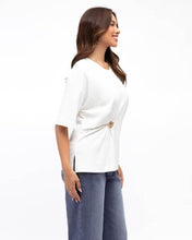 Load image into Gallery viewer, Elevated Twist Tee White | Label Of Love
