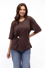 Load image into Gallery viewer, Elevated Twist Tee Chocolate | Label Of Love
