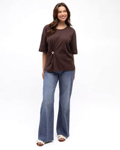 Load image into Gallery viewer, Elevated Twist Tee Chocolate | Label Of Love
