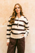 Load image into Gallery viewer, Latte Rugby Knit Jumper | Ebby &amp; I
