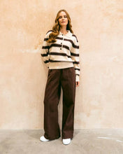 Load image into Gallery viewer, Latte Rugby Knit Jumper | Ebby &amp; I
