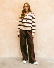 Load image into Gallery viewer, Latte Rugby Knit Jumper | Ebby &amp; I
