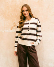 Load image into Gallery viewer, Latte Rugby Knit Jumper | Ebby &amp; I

