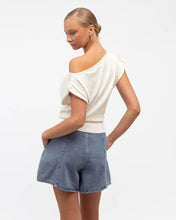 Load image into Gallery viewer, Ness Asymmetrical Jersey Top White | Paper Heart
